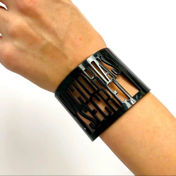 Victoria's Secret Gold Toggle Bracelet and Black Cuff - Picture 3 of 6